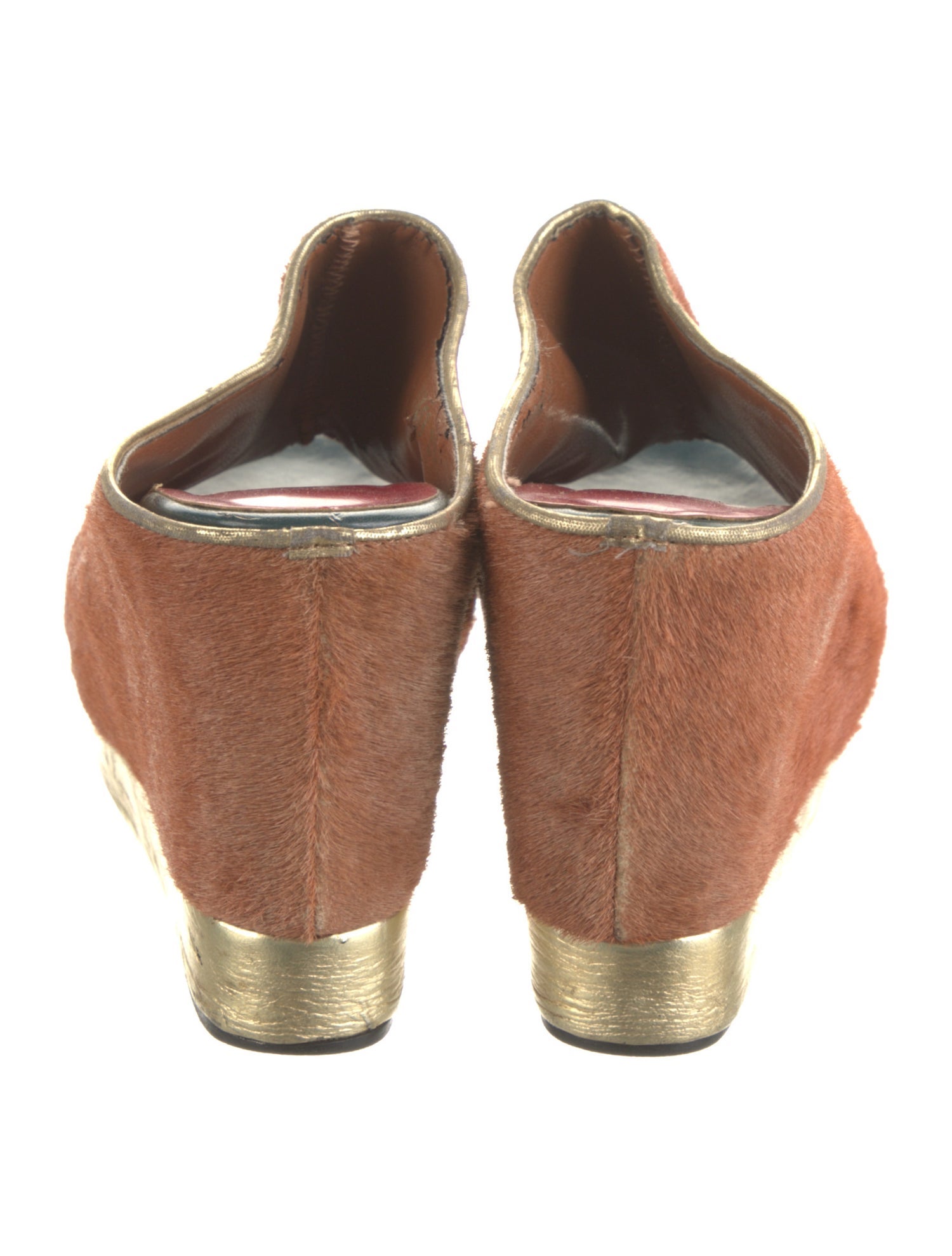 Poolside Ponyhair Fur Trim Slides